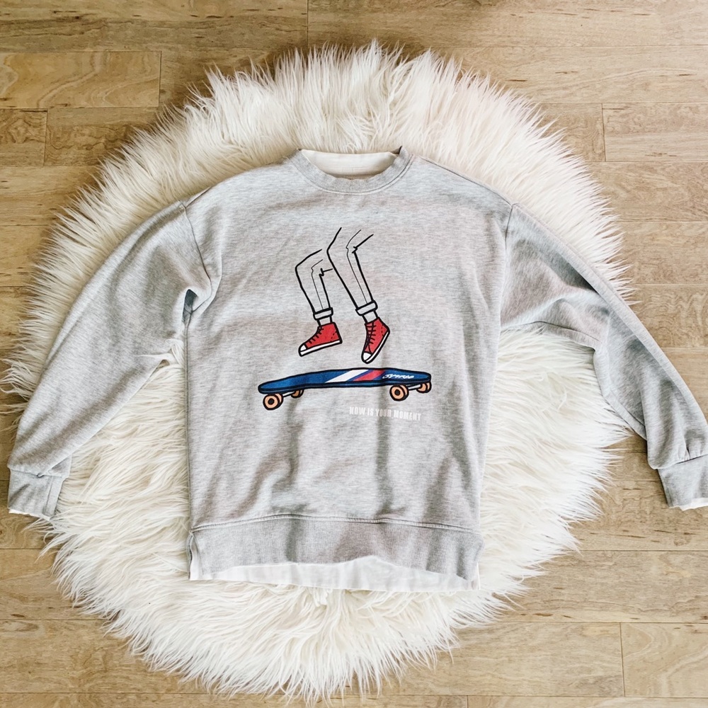 Zara || Skater Crewneck Sweatshirt